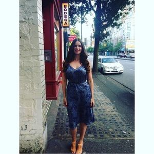 Silk Paisley slip dress EUC